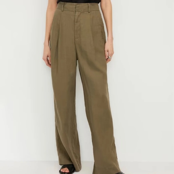 NWT Everlane The Linen Way-High® Drape Pant in Kalamata Size 2 NEW SOLD OUT - Picture 3 of 5